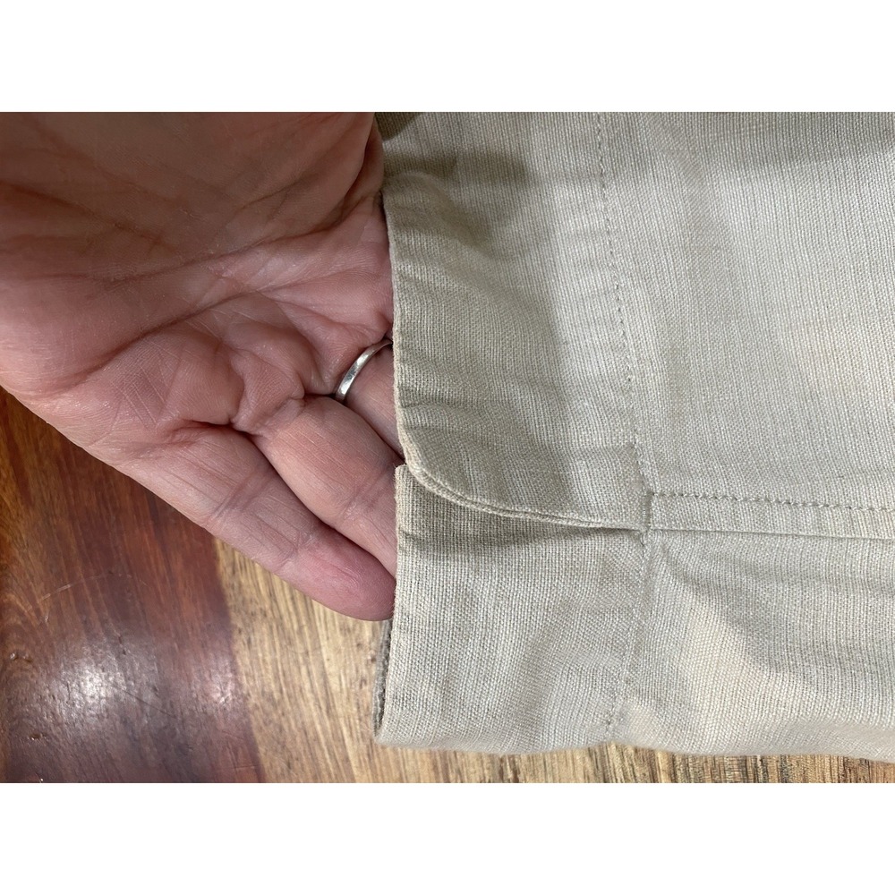 Eileen Fisher Women's Beige Canvas Button Front Jacket Pockets Long Sleeve Sz M - Picture 3 of 5